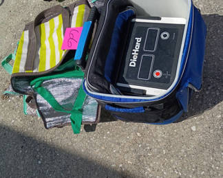 Lot 96: DieHard Portable Battery Charger and Insulated Tote Bags
