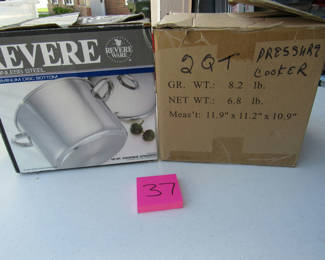 Lot 140: Revere Ware Stockpot and 2-Quart Pressure Cooker
