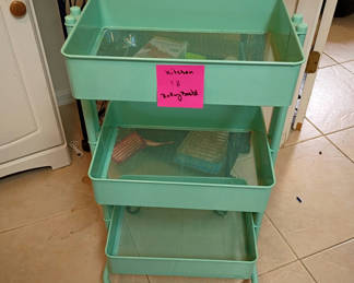 Lot 174: Three-Tier Rolling Storage Cart