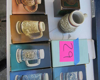 Lot 137: Collection of Ceramic Beer Steins with Boxes