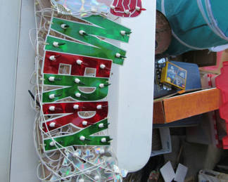 Lot 131: Assorted Christmas Light Decorations and Musical Charlie Brown Tree