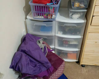Lot 15: Assorted Household and Pet Supplies in Storage Drawers