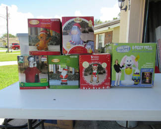 Lot 57: Assorted Holiday Inflatable Decorations