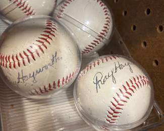 Signed Ray Hayworth Baseballs- Catcher Detroit Tigers - won two consecutive American League pennants in 1934 and 1935 and won the 1935 World Series.