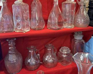 Vintage Lead Crystal, Cut Glass, Decanters 