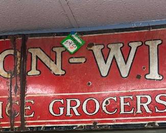 Large Vintage Crust Grocery Store Advertising Sign