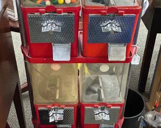 Stacked Vintage Bubble Gum Machine