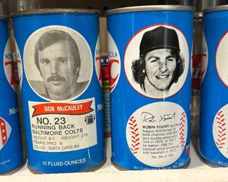 1970s steel Baseball soda cans HOFers