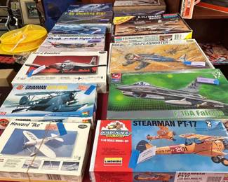 Model airplanes in original boxes