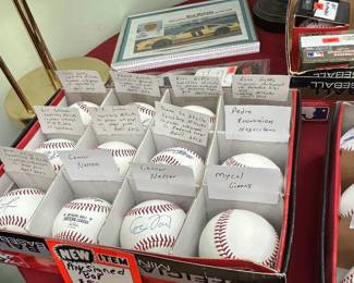 Many more signed baseballs