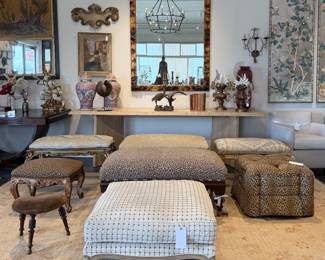 Ottomans & Footstools Galore