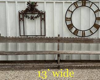 Carved 13' wide Bench