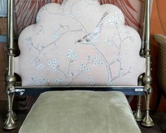 Delicate Pink Headboard in Mary McDonald Fabric