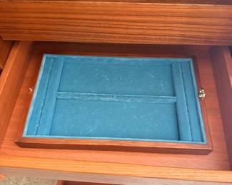 Mid Century Danish Modern Jewelry Cabinet by PJB Mobler