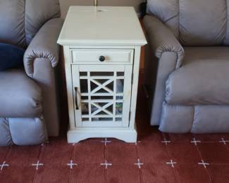 small white storage chest