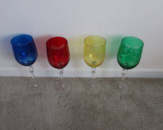 set of 4 crystal glasses