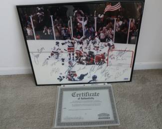 1980 Miracle on Ice picture and certificate