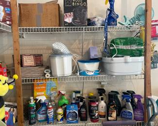 Cleaning products, paraffin waxing supplies 