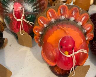 MCM novelty holiday candle turkeys