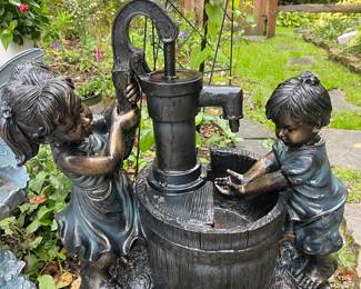 decorative garden statue with fountain potential