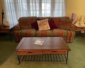 Matching coffee table and end tables, couch