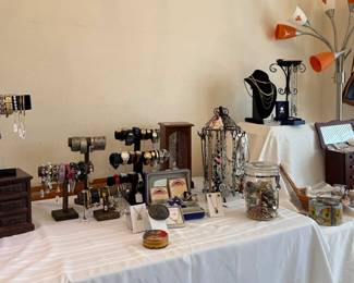 Necklaces, bracelets, earrings, and watches