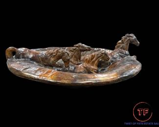 Vintage Western Style Ornate horse decorative sculpture