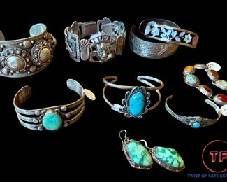 Native American Sterling silver turquoise jewelry