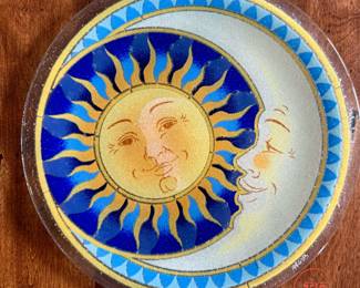 Vintage Peggy Karr Sun and Moon Plate