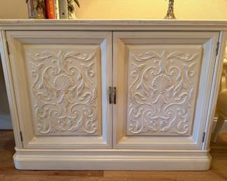 White console cabinet