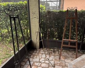 Large iron easels