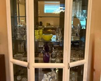 Beautiful lighted glass display cabinet