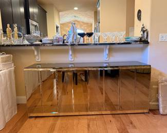 Beautiful mirrored (top, front & sides) storage cabinet