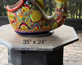 Large Talavera ceramic fish planter