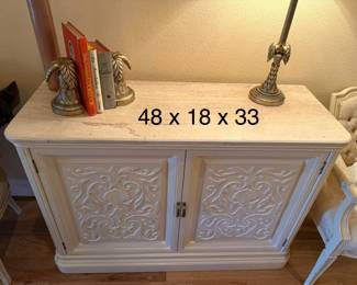White console cabinet