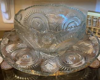 Punch bowl with tray