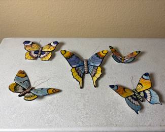 Hand painted porcelain butterflies