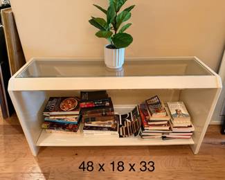 Glass top entry/sofa table