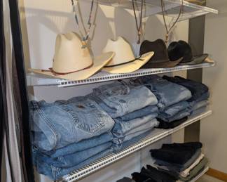 jeans. hats