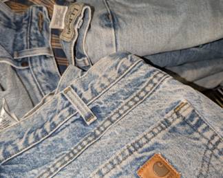 carhartt, ll bean, calvin klein, levi's jeans