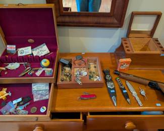 knives, jewelry