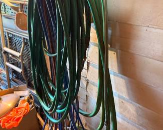 Assorted High-Pressure Air Hoses and Garden Hoses