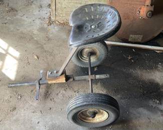 Three-Wheel Tractor Sulky Cart with Pan Seat