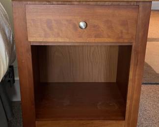 Stanley Furniture Wooden Nightstand with Drawer and Open Lower Shelf