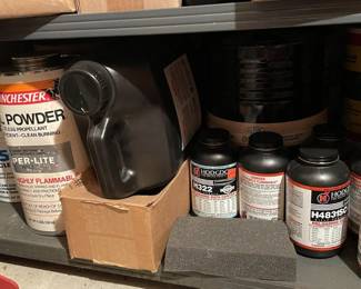 Smokeless Propellant Powders, Large Rifle Primers, and Brass Casings Lot