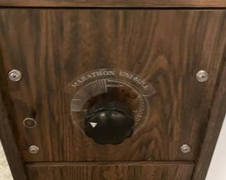 Marathon Uni-Mill Electric Grain Grinder Mill with Wood Grain Cabinet
