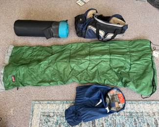Camping Gear Lot – Coleman & Ozark Trail Sleeping Bags, Mat & Duffle