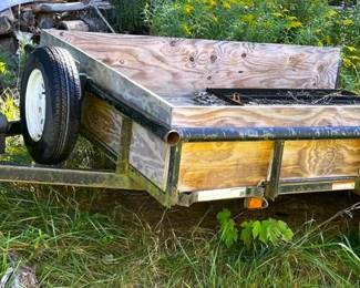 Single-Axle Utility Trailer with Plywood Sides & Ramp Gate