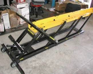 Liftrack Motorcycle and ATV Mechanical Scissor Lift Stand with Extension Track