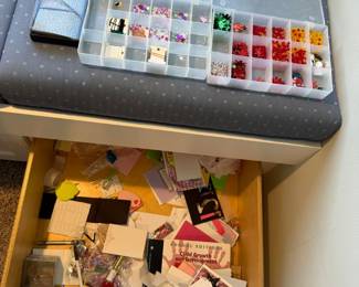 Craft Supplies Lot – Beads, Organizers & Cards